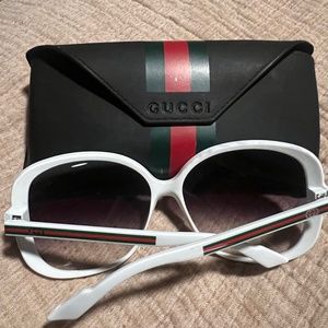 Gucci GG3157 havana white Oversized Sunglasses with  GG Accents